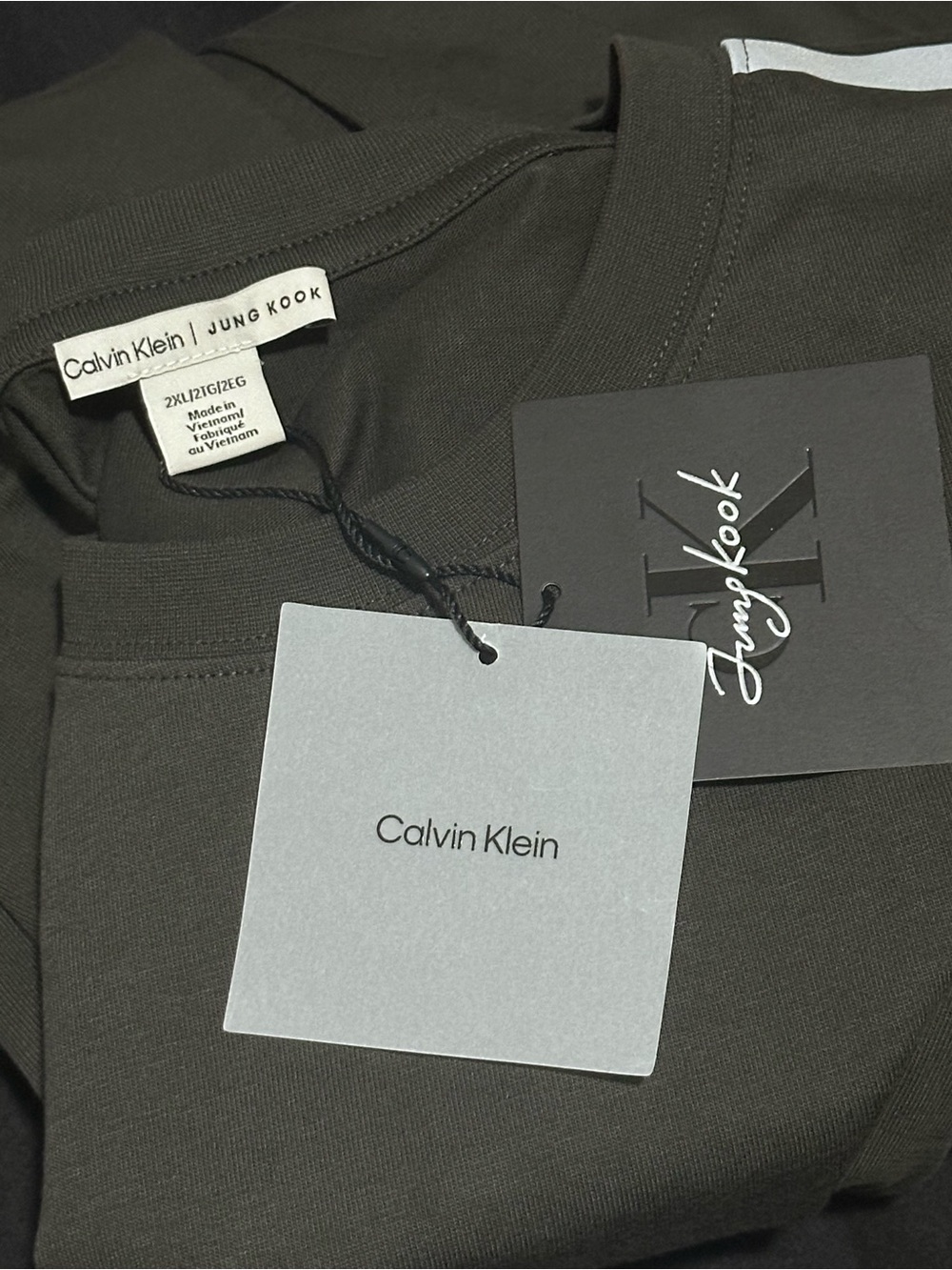 Calvin Klein x Jung Kook black long sleeve shirt with racing stripe - Picture 5 of 6